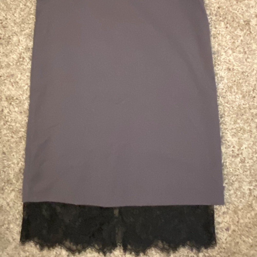 Forever 21 Grey Pencil Skirt Lace Bottom, Small